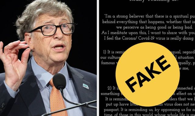 „რას გვასწავლის COVID-19 რეალურად? – ბილ გეითსის ყალბი წერილი ვრცელდება