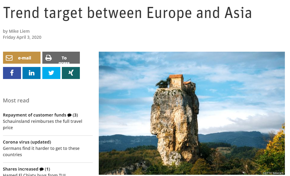 „ტრენდული მიზანი ევროპასა და აზიას შორის“ – გერმანული გამოცემა საქართველოზე სტატიას აქვეყნებს