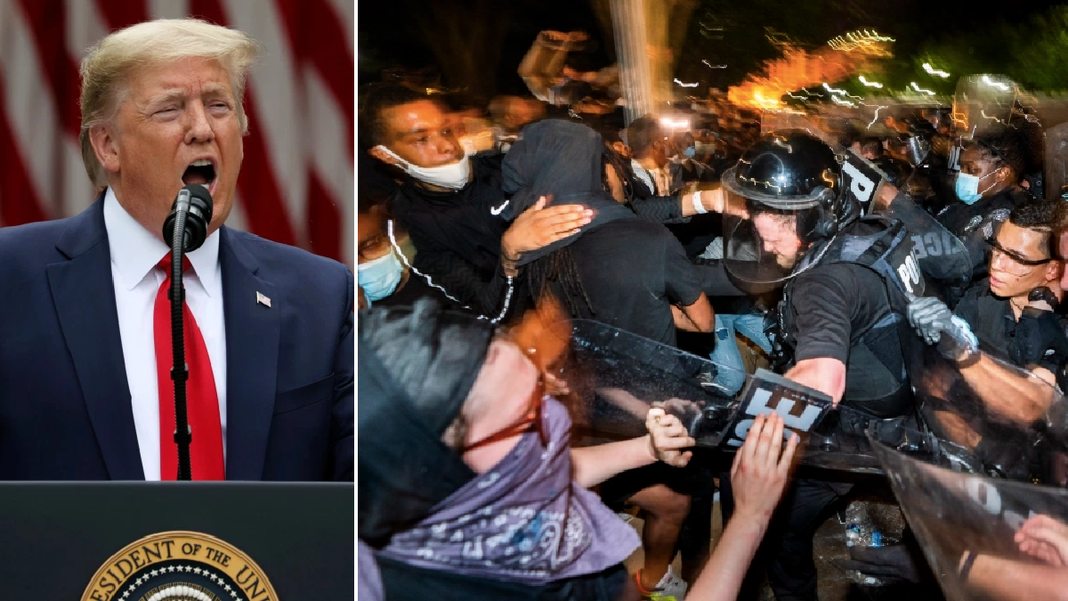 თეთრ სახლთან უფრო ახლოს, რომ მოსულიყვნენ, ავი ძაღლებითა და საშიში იარაღით დახვდებოდნენ – ტრამპი აქციის მონაწილეებზე