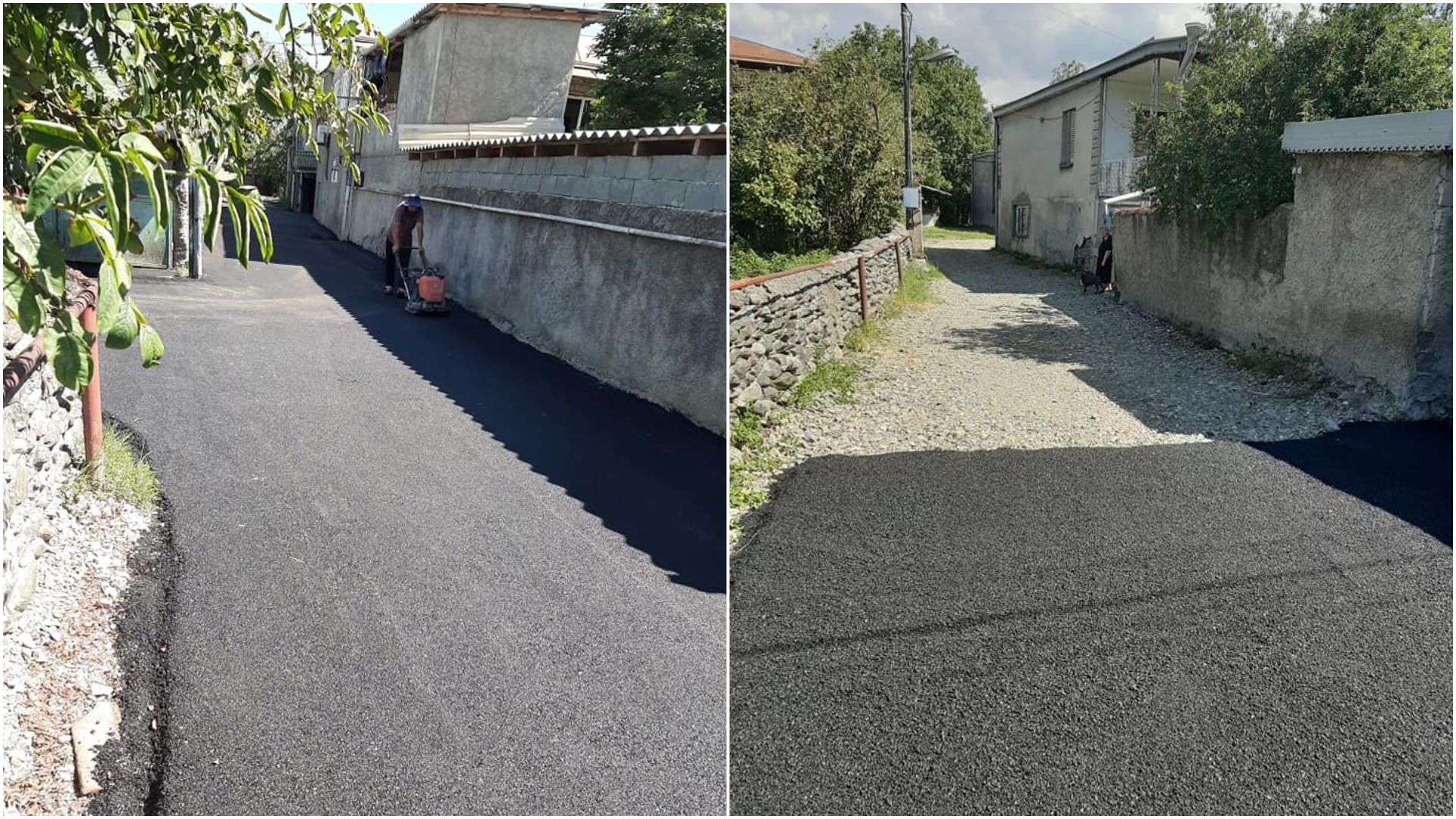 უცნაურად დაგებული ასფალტი ნაფარეულში – ნახევარმილიონიანი პროექტის შედეგი