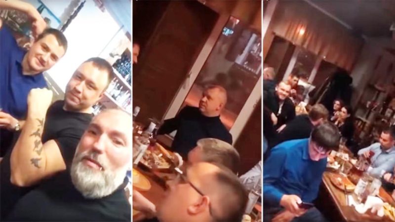 რუსმა გამომძიებელმა დაწინაურება ქართულ რესტორანში ქურდული ლოზუნგებით აღნიშნა – სკანდალური ვიდეო