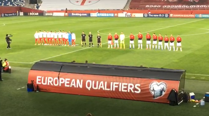 VIDEO: ისტორიული მატჩი ცარიელი ტრიბუნებით და განსაკუთრებული ემოციით შესრულებული საქართველოს ჰიმნი