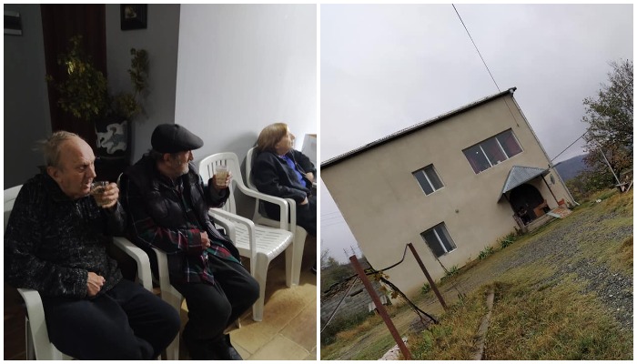 გვთხოვა, არ გადამიღოთო – ნახეთ, რა მიზნით მივიდა მოხუცთა თავშესაფარში ახალგაზრდა ბიჭი ბაბუის ორმოცზე