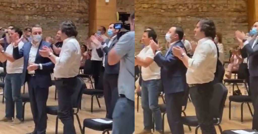 ვრცელდება ვიდეო, როგორ აღნიშნეს „ქართულ ოცნებაში“ ლაშა ტალახაძის გამარჯვება (VIDEO)