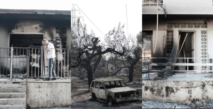 ფოტორეპორტაჟი კატასტროფის ადგილიდან – გადამწვარი სახლები და ავტომობილები 