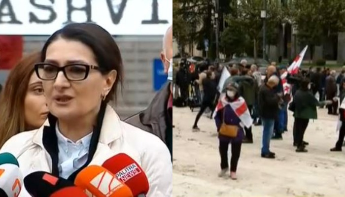 რუსთაველზე მიხეილ სააკაშვილის მხარდამჭერი აქცია იმართება