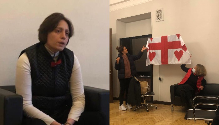 როგორ მიულოცეს პარლამენტში მოშიმშილე ელენე ხოშტარიას დაბადების დღე