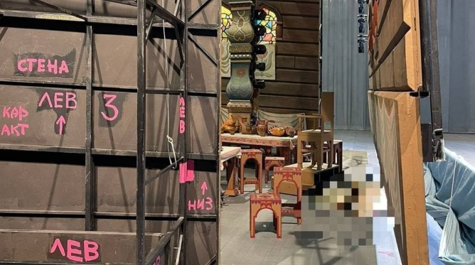 რუსი მსახიობი, რომელიც თეატრის დეკორაციის ჩამოვარდნას ემსხვერპლა, თავისივე სიკვდილში დაადანაშაულეს