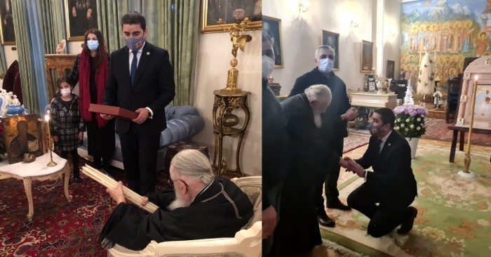 პატრიარქმა პარლამენტის ახლად არჩეული თავმჯდომარე დალოცა