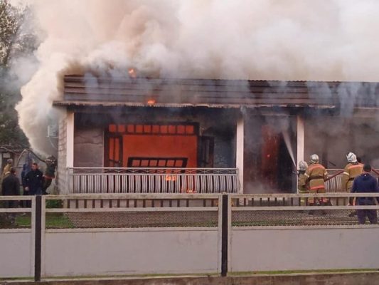 მეხანძრეების მისვლამდე სახლი მთლიანად დაიწვა – ოკუპირებული აფხაზეთი